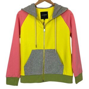 Le Superbe Freestyle Zip Up Hoodie Size Medium NWT Colorblock Multicolor